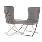1 Pair New Sandhurst Dining Chairs With Deep Buttoned Upholstered Back