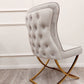 1 Pair New Sandhurst Dining Chairs With Deep Buttoned Upholstered Back