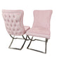 1 Pair New Sandhurst Dining Chairs With Deep Buttoned Upholstered Back