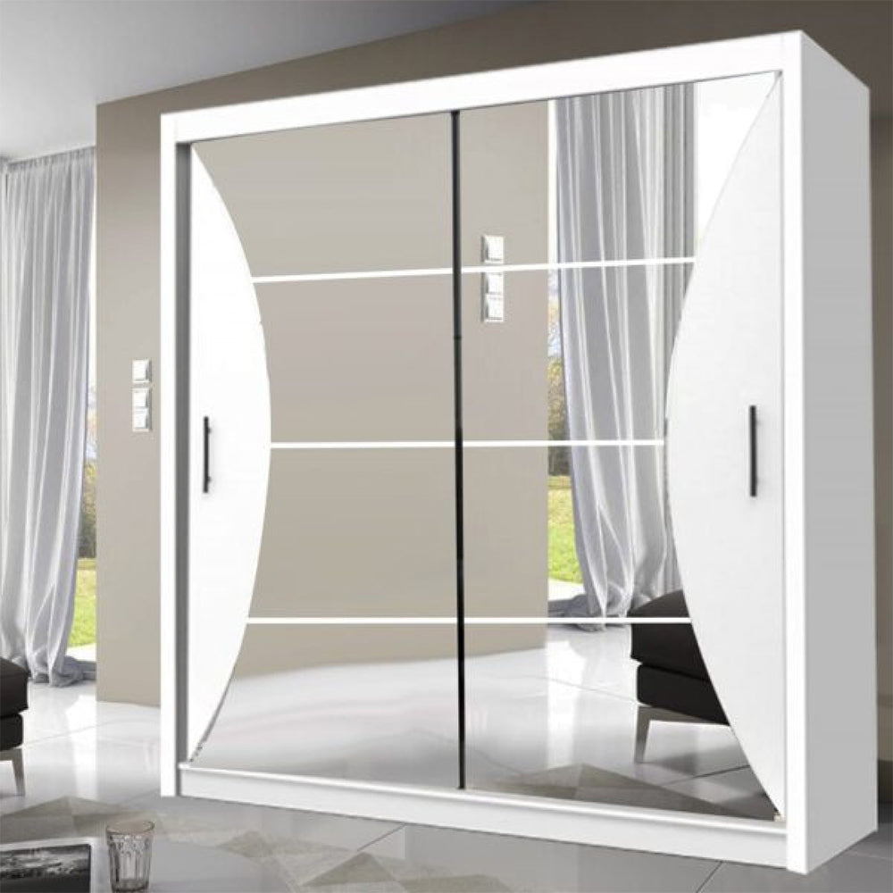 New California Sliding Door Wardrobe With Mirror Available In Different Sizes